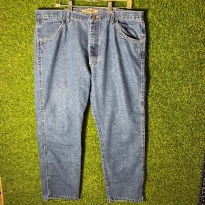 Wrangler Authentic Men's Blue Denim Jeans Size 40X29‎ Straight Leg Casual Pants
